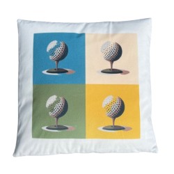 Idées Cadeaux Golf : Coussin Pop Art rose :