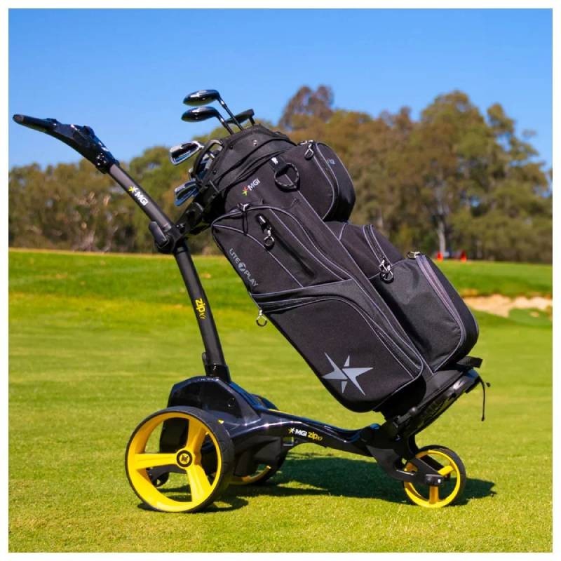 Chariot de golf électrique MGI Zip X1 compact et simple | RouteDuGolf