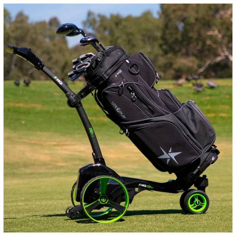 Chariot de golf électrique MGI Zip X5 puissant et compact | RouteDuGolf