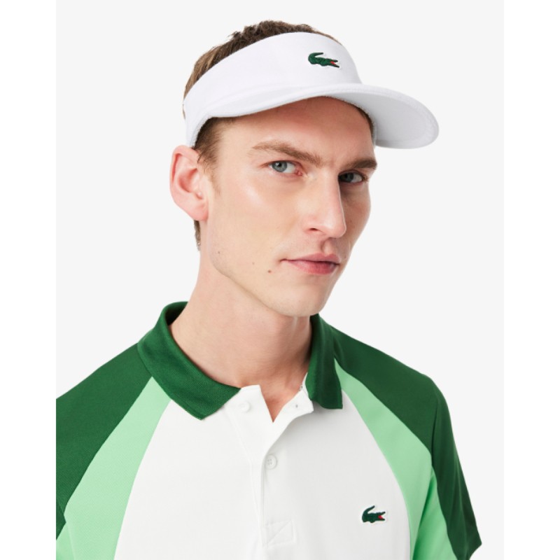 Visière Lacoste Blanche - Élégance et Protection Solaire