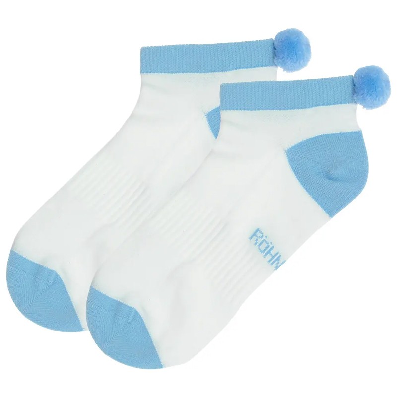 Chaussettes Rohnisch 2-Pack Pompom Socks Navy : Confort et Style pour le Golf Féminin