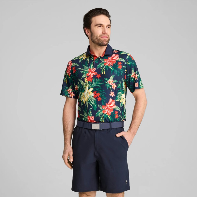 Polo Puma X PTC Floral - Style et Performance pour Golfeurs | Route du Golf