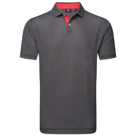 Polo FootJoy Irongate Print Lisle - Confort et Élégance pour Golfeurs | Route du Golf