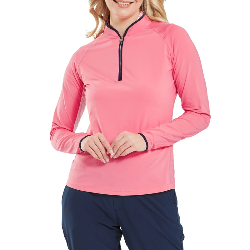 Pullover FootJoy 1/4 Zip LS Sun Pro - Protection Solaire et Confort pour Golfeurs | Route du Golf