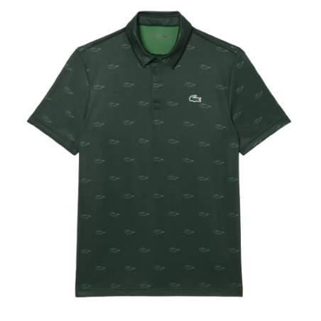 Polo Golf Homme Lacoste Regular Fit Protection UV – Manches Courtes – Vert & Bleu – Confort & Style