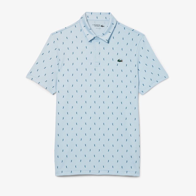 Polo Golf Homme Lacoste Regular Fit Protection UV – Manches Courtes – Vert & Bleu – Confort & Style