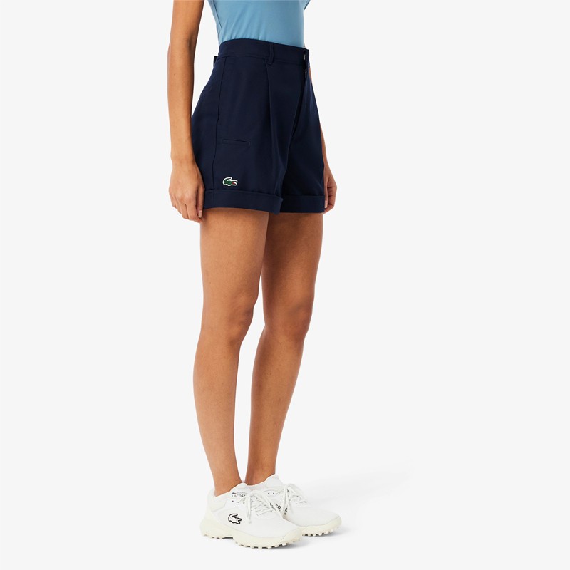 Bermuda Golf Femme Stretch Ultra Dry Bleu Lacoste | Route du Golf