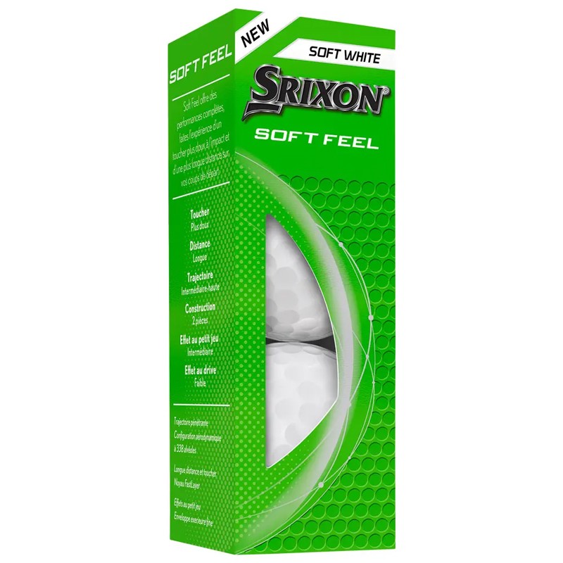 Balle de golf Srixon Soft Feel 14 White – Distance & douceur | Route du Golf