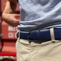 Ceinture Skimp Tresse Aventurière Marine | Ceinture de golf élégante et confortable - routedugolf.com