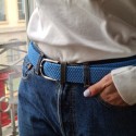 Ceinture Skimp Tressé Aventurière Bleu Ciel | Ceinture de golf tendance et confortable - routedugolf.com