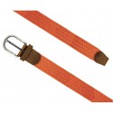 Ceinture Skimp Tressée Aventurière Orange | Ceinture de golf tendance et confortable - Route du Golf