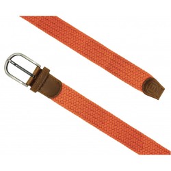 Ceinture Skimp Tressée Aventurière Orange | Ceinture de golf tendance et confortable - Route du Golf