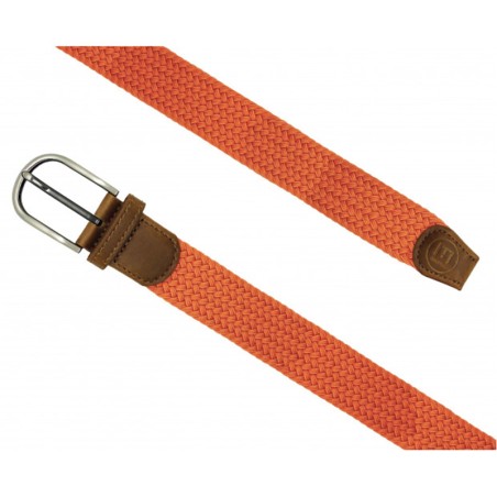 Ceinture Skimp Tressée Aventurière Orange | Ceinture de golf tendance et confortable - Route du Golf