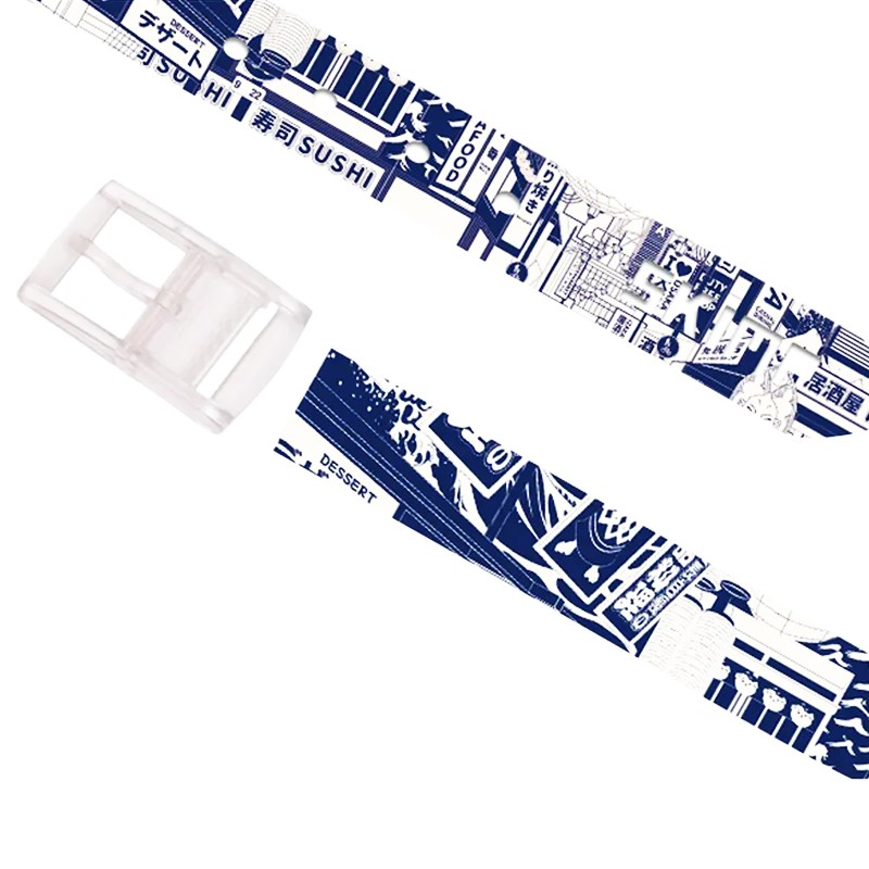Ceinture Skimp Print Japan Style Osaka Street | Ceinture de golf originale et résistante - routedugolf.com