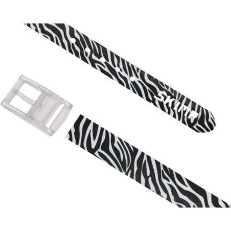 Ceinture Skimp Zèbre Noir | Ceinture de golf originale, légère et résistante - routedugolf.com