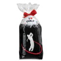 Set Serviette & Relève-Pitch Smiley Noir – Accessoire Golf Cadeau | Route du Golf