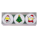 Lot de 3 Balles de Golf Joyeux Noël – Balles Festives & Idée Cadeau | Route du Golf