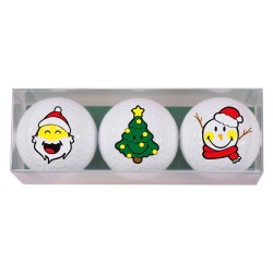 Lot de 3 Balles de Golf Joyeux Noël – Balles Festives & Idée Cadeau | Route du Golf