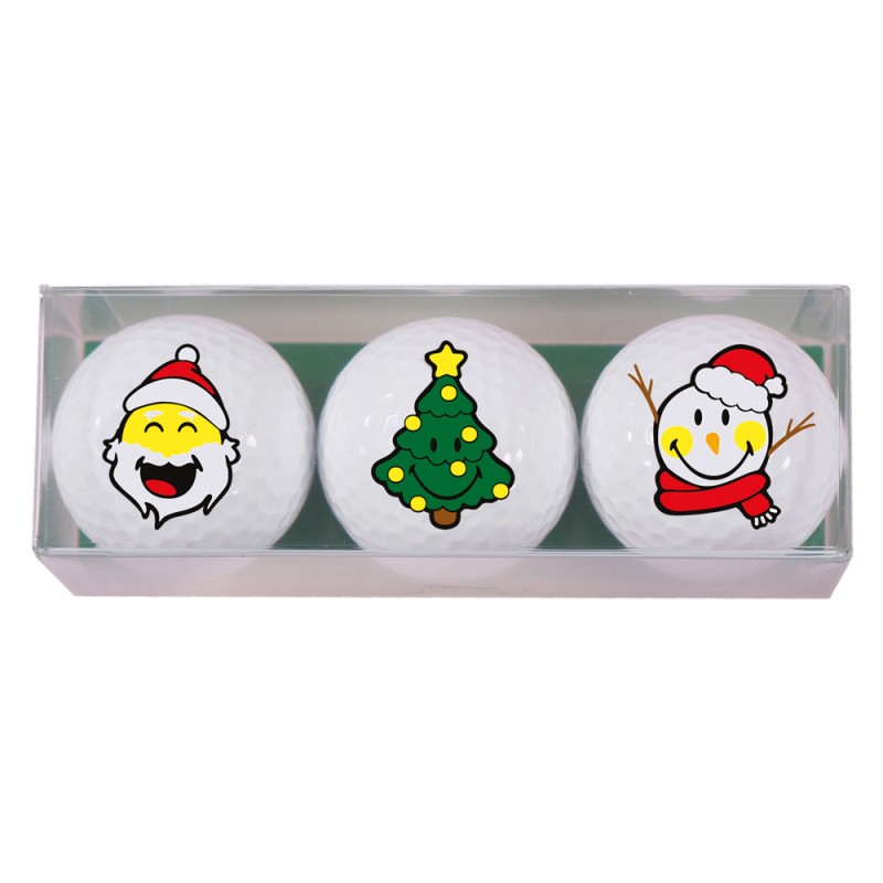 Lot de 3 Balles de Golf Joyeux Noël – Balles Festives & Idée Cadeau | Route du Golf
