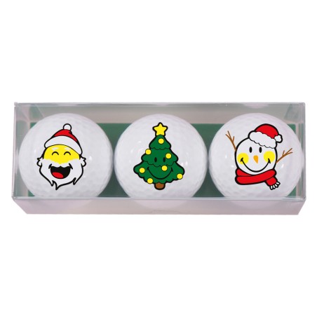 Lot de 3 Balles de Golf Joyeux Noël – Balles Festives & Idée Cadeau | Route du Golf