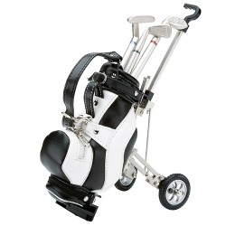 Mini Chariot Golf avec Stylos – Accessoire de Bureau Original & Cadeau Golfeur | Route du Golf