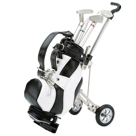 Mini Chariot Golf avec Stylos – Accessoire de Bureau Original & Cadeau Golfeur | Route du Golf