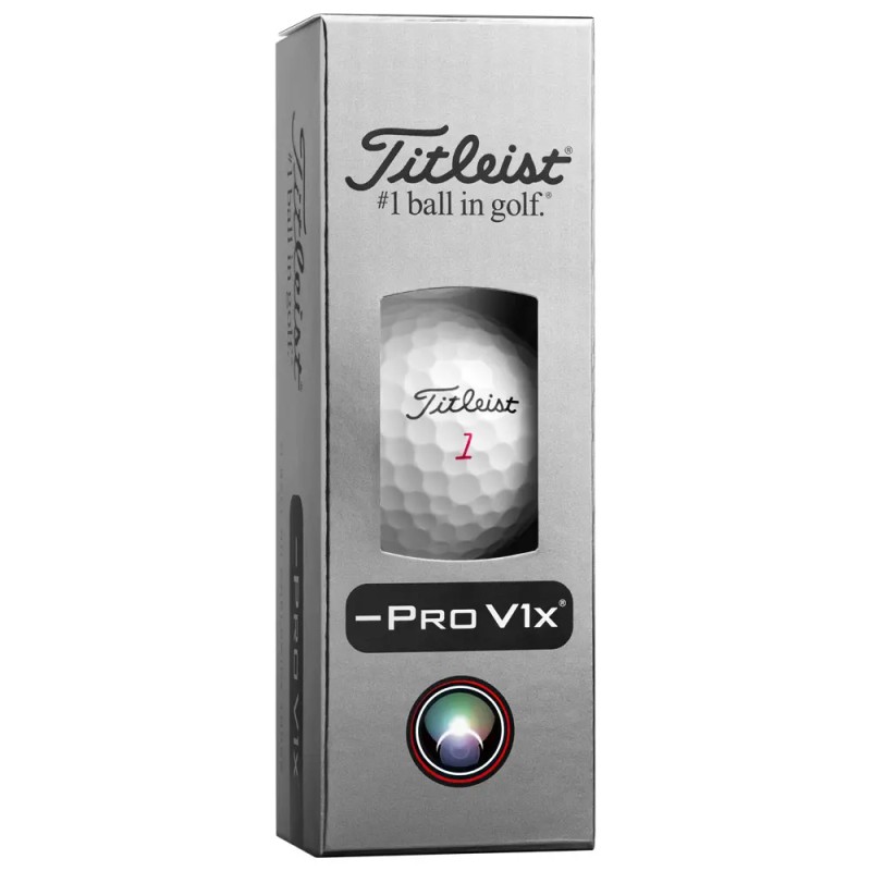 Balles de golf Titleist Pro V1x Left Dash White | Route du Golf