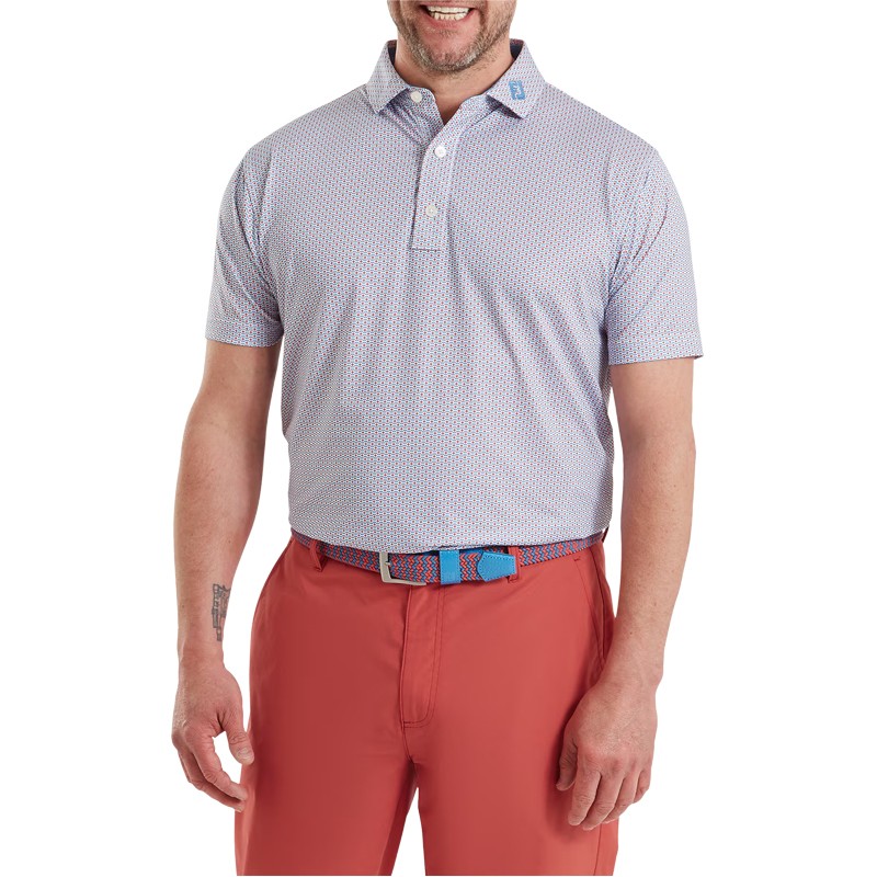 Polo FootJoy Nautical Flag Print Lisle Homme – Polo Golf | Route du Golf