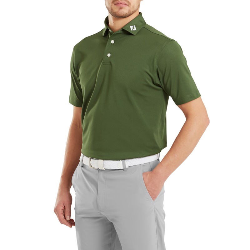 Polo FootJoy Stretch Pique Solid Homme – Polo Golf Respirant | Route du Golf