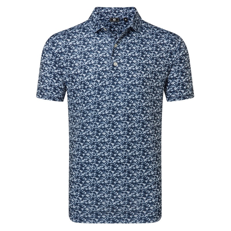Polo FootJoy Hidden Palm Print Lisle Homme – Polo Golf | Route du Golf