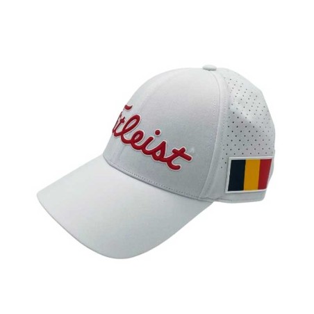 Casquette Golf Titleist Players Tech Belgique - Blanc/Rouge - Marque-Balle