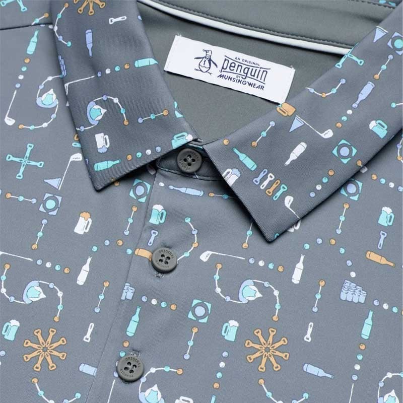 Polo Golf Original Penguin Beer Pong Geo Print - Stretch & Respirant