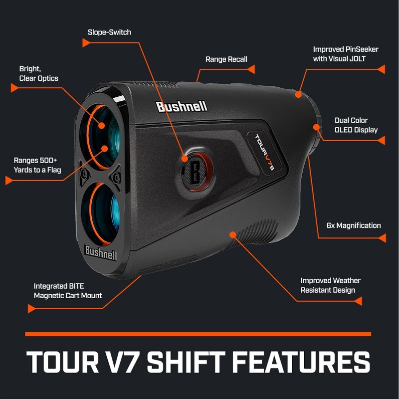 Télémètre Bushnell Tour V7 Shift | Laser golf précision Slope – Route du Golf