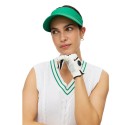 Pull sans manches Röhnisch Cotton Cable blanc/vert | Golf femme élégant