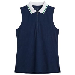 Polo sans manches Röhnisch Rib Sleeveless rose | Polo golf femme respirant