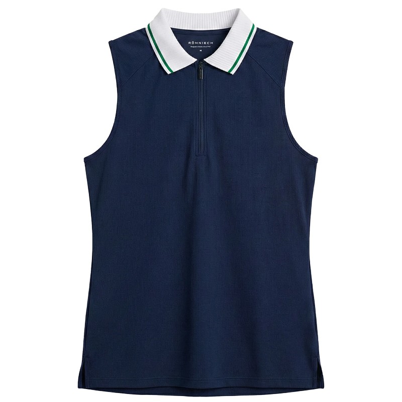 Polo sans manches Röhnisch Rib Sleeveless rose | Polo golf femme respirant