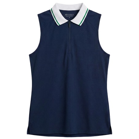 Polo sans manches Röhnisch Rib Sleeveless rose | Polo golf femme respirant