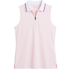 Polo sans manches Röhnisch Rib Sleeveless rose | Polo golf femme respirant