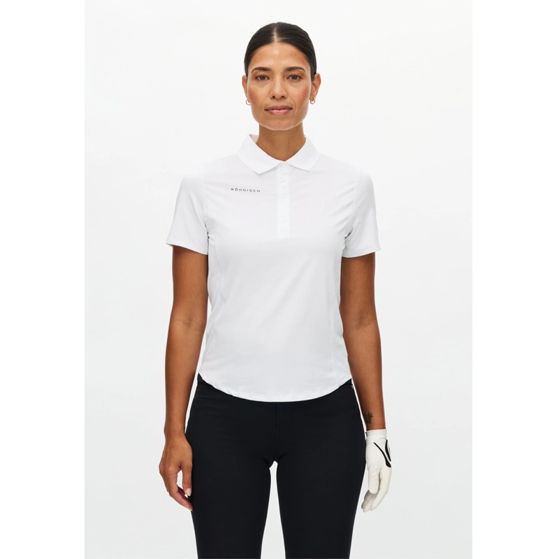 Polo Röhnisch Nicky Monogram Peach - Élégance et Performance Golf