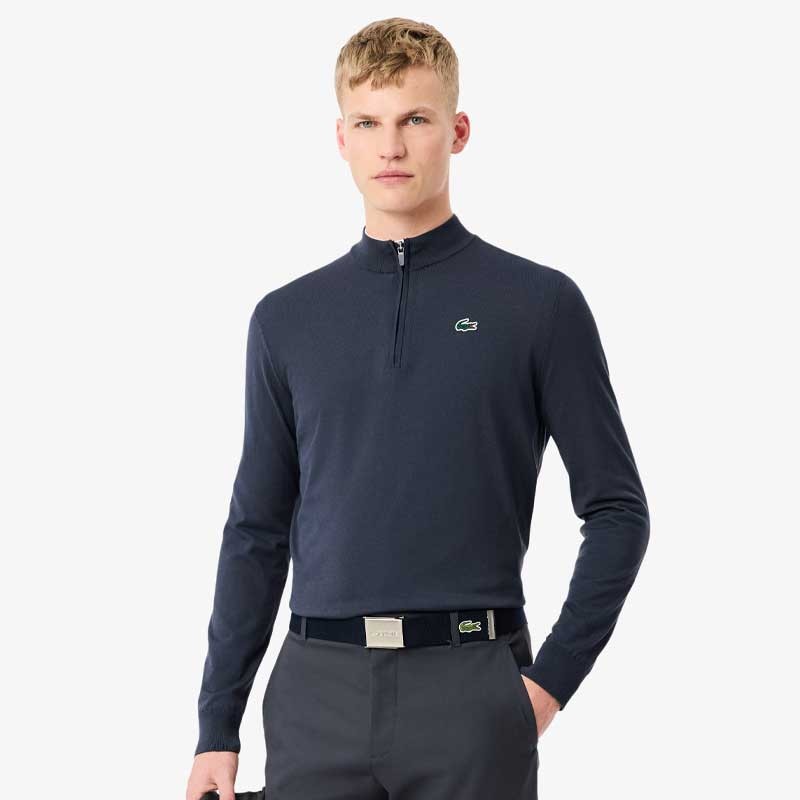 Pull Golf Lacoste Quart-Zip Thermo-Régulateur - Jersey Stretch