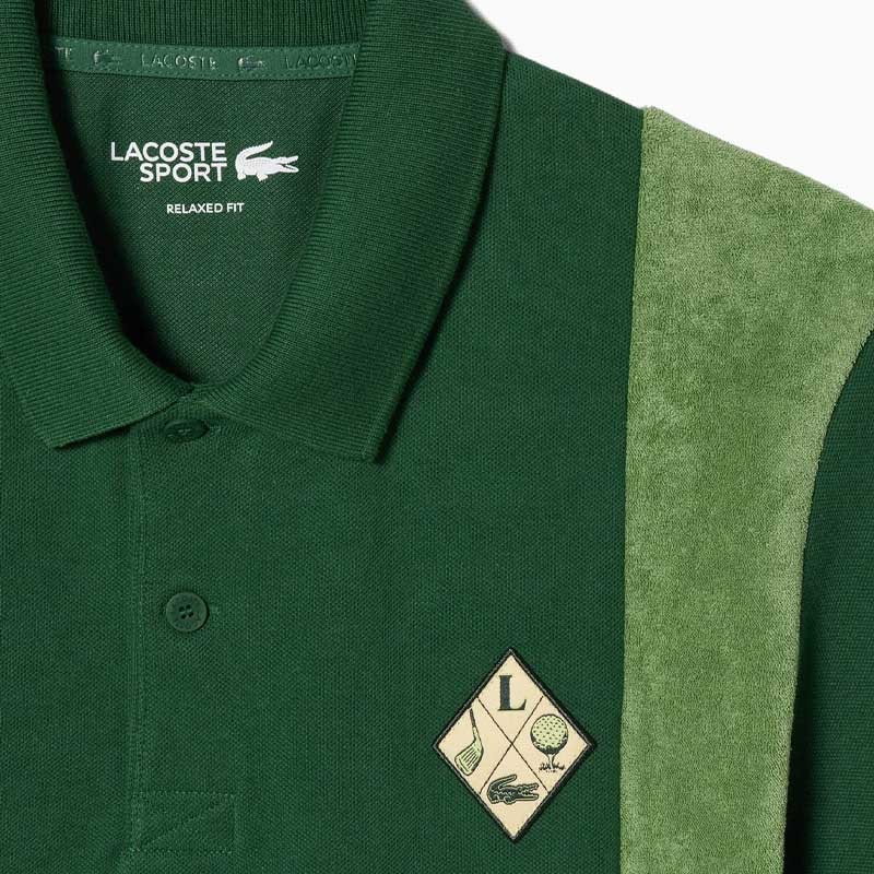 Polo Golf Homme Lacoste Relaxed Fit - Piqué & Éponge Vert
