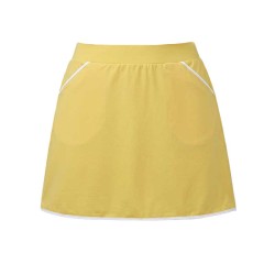Jupe-Short Golf Femme Chiberta Suri Jaune - Stretch, Fluide & Poches