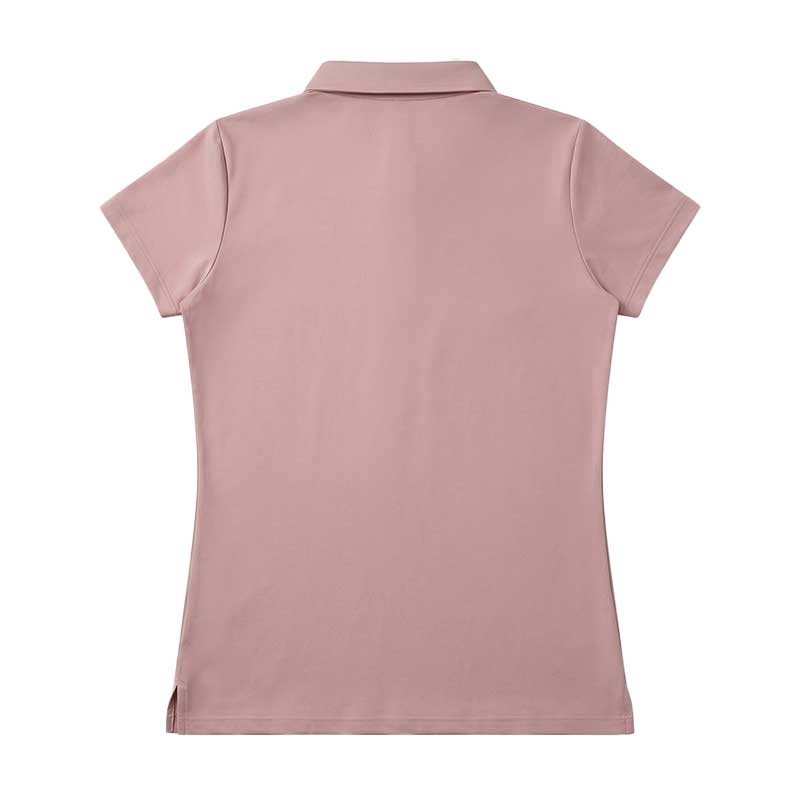 Polo Golf Femme Chiberta Aki Pêche - Stretch & Détails Feuille Brodée