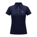 Polo Golf Femme Chiberta Aral Marine - Stretch & Détails Or
