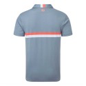 Polo Golf Homme FootJoy Double Chest Band Piqué - Gris & Corail