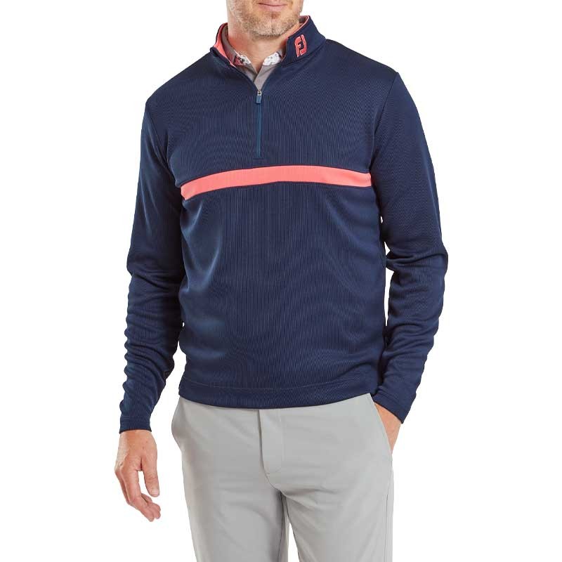 Pull Golf Homme FootJoy InSet Stripe Mid-Layer - Thermique & Stretch