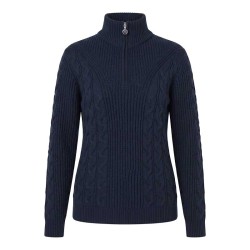 Pull de Golf Doublé Femme Daily Sports Cable LS - Marine Coupe-Vent