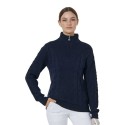 Pull de Golf Doublé Femme Daily Sports Cable LS - Marine Coupe-Vent