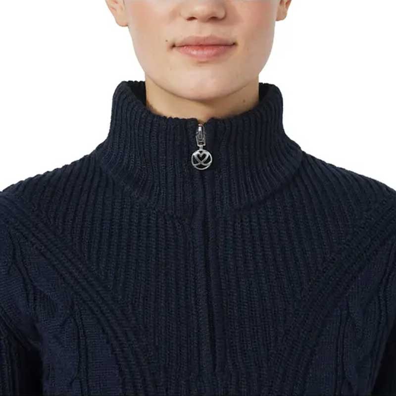 Pull de Golf Doublé Femme Daily Sports Cable LS - Marine Coupe-Vent