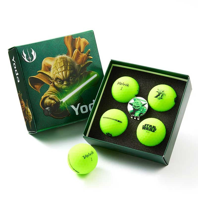 Coffret Balles de Golf Volvik Star Wars Yoda - Vertes & Vivid Soft